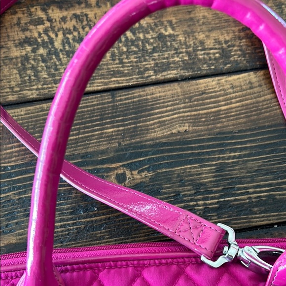Vera Bradley Pink Quilted Shoulder Bag with Plush Design - Picture 10 of 12